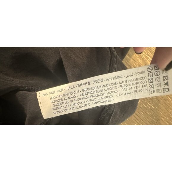 Zara Women Large Fillsens Black Strappy Midi Maxi Slip Dress Slit Glam Party - Picture 8 of 11